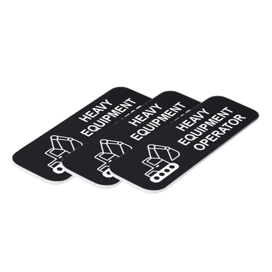 Heavy Equipment Operator 1" x 3" Name Tag/Badge - Name Tag Badge