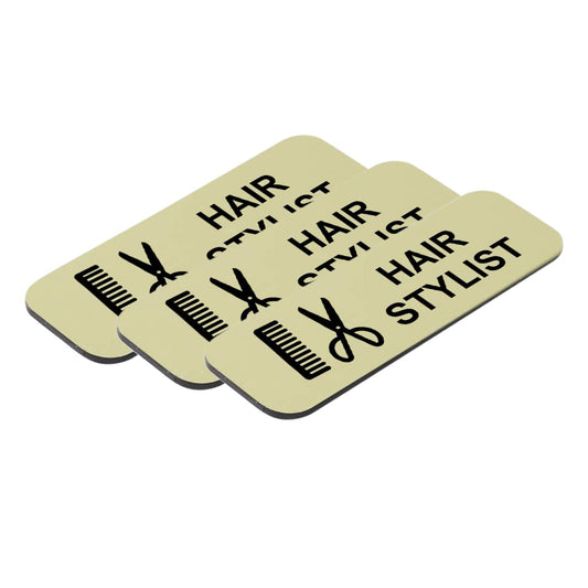 Hair Stylist 1 x 3" Name Tag/Badge - Name Tag Badge