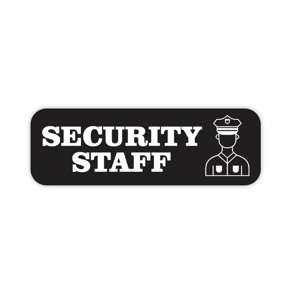 Security Staff 1 x 3" Rounded Corner Name Badge | Medical Facilities