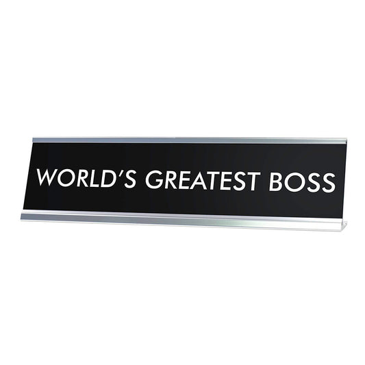 WORLD'S GREATEST BOSS Novelty Desk Sign - Office Desk Sign