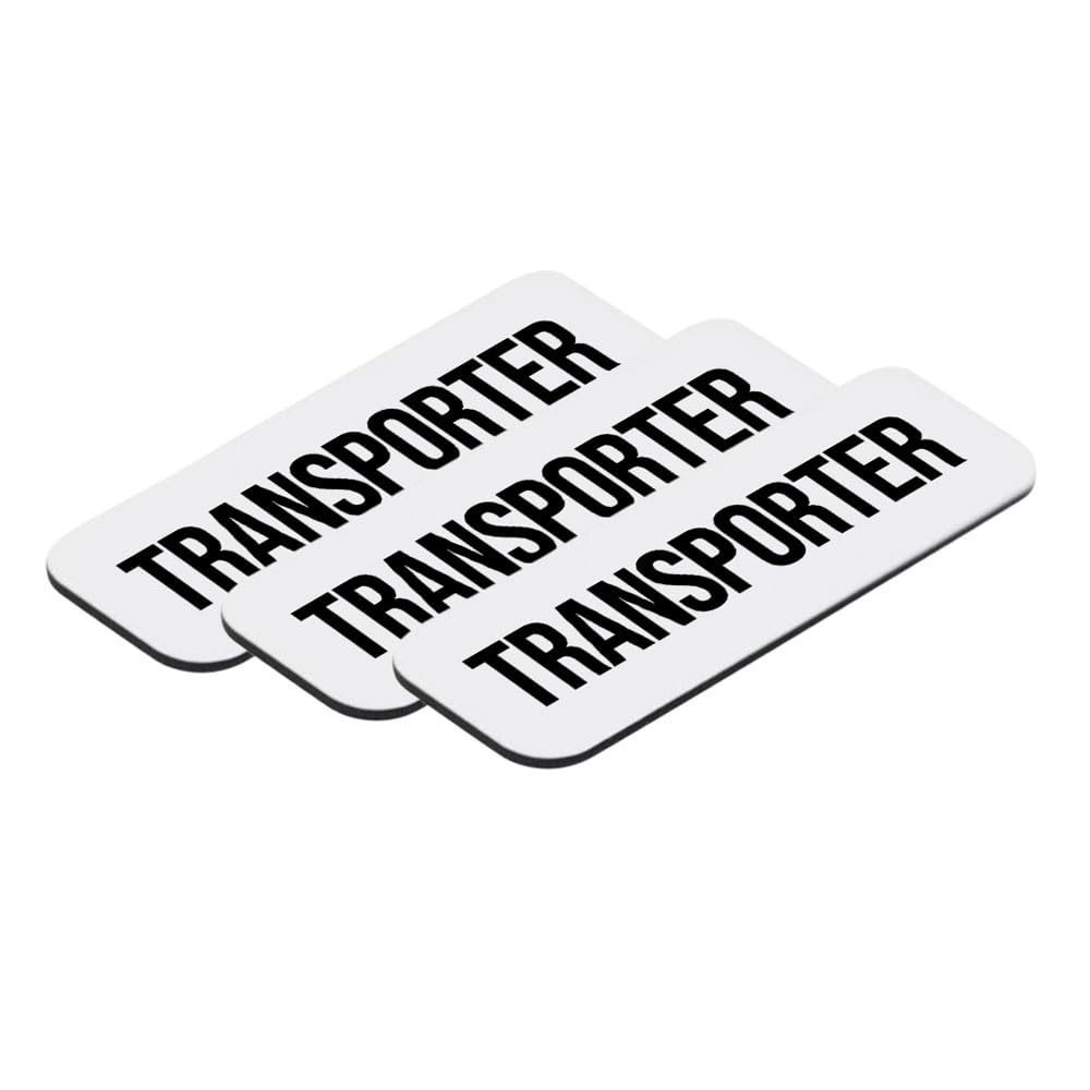 Transporter 1 x 3" Rounded Corner Name Badge | Medical Facilities