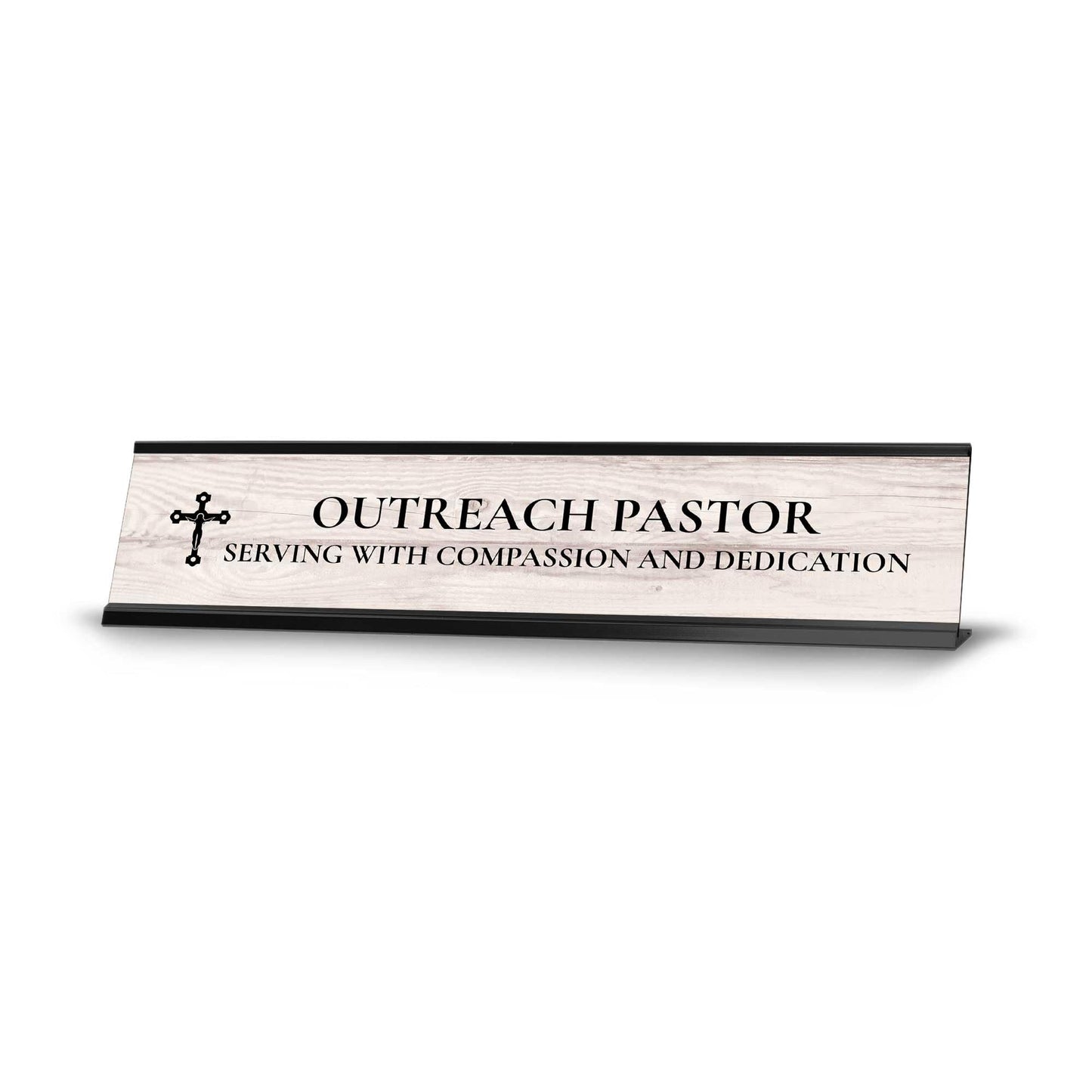 Church Leader Role and Titles 2 x 10" Desk Sign with Aluminium Frame