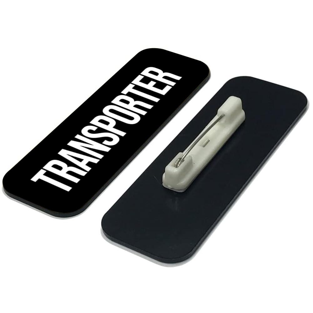 Transporter 1 x 3" Rounded Corner Name Badge | Medical Facilities
