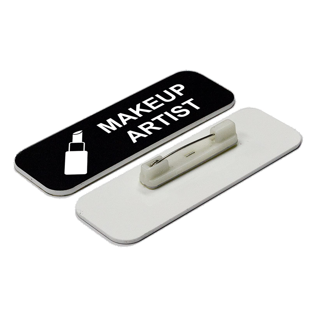 Makeup Artist 1 x 3" Name Tag/Badge, (3 Pack)