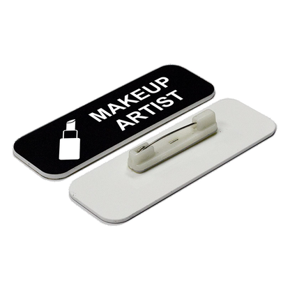 Makeup Artist 1 x 3" Name Tag/Badge, (3 Pack)