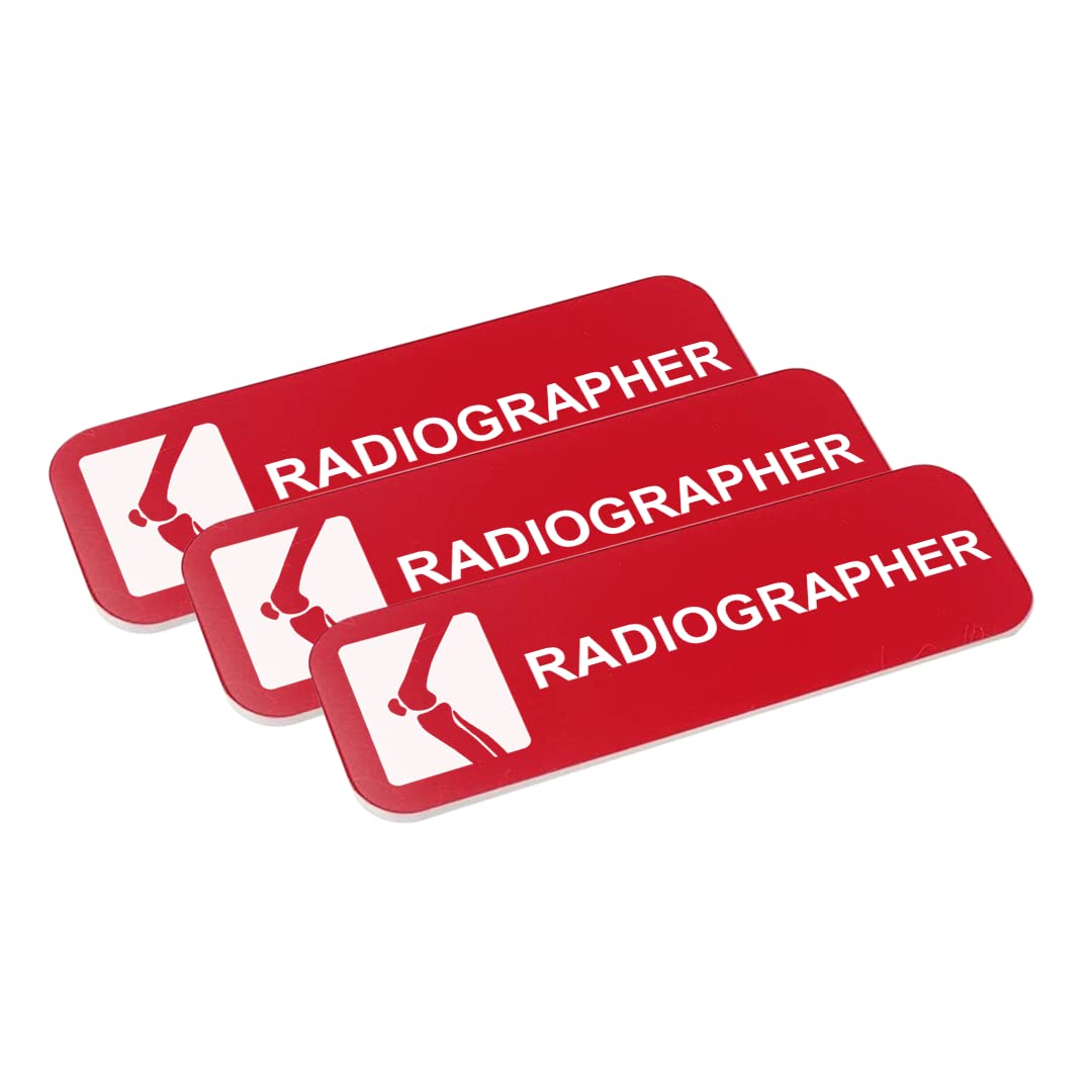 Radiographer 1" x 3" Name Tag/Badge, (3 Pack)
