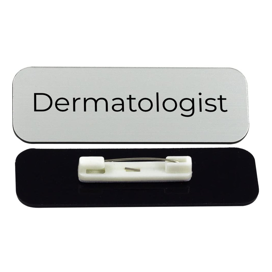 Dermatologist 1 x 3" Rounded Corner Name Badge | Medical Specialism Badges