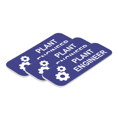 Plant Engineer 1 x 3" Name Tag/Badge, (3 Pack)