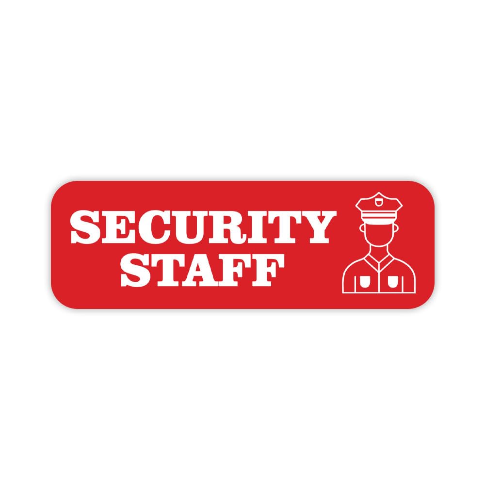 Security Staff 1 x 3" Rounded Corner Name Badge | Medical Facilities