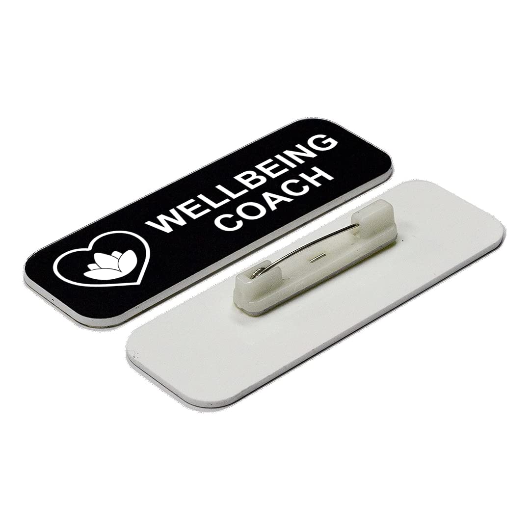 Wellbeing Coach 1 x 3" Name Tag/Badge, (3 Pack)