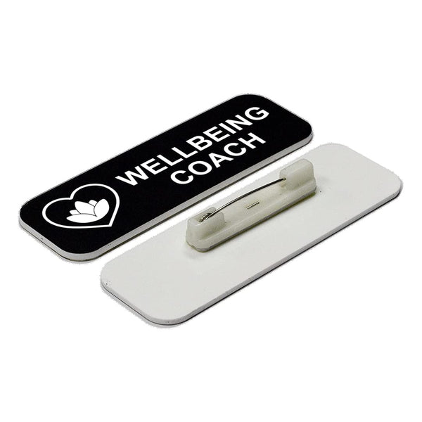 Wellbeing Coach 1 x 3" Name Tag/Badge, (3 Pack)