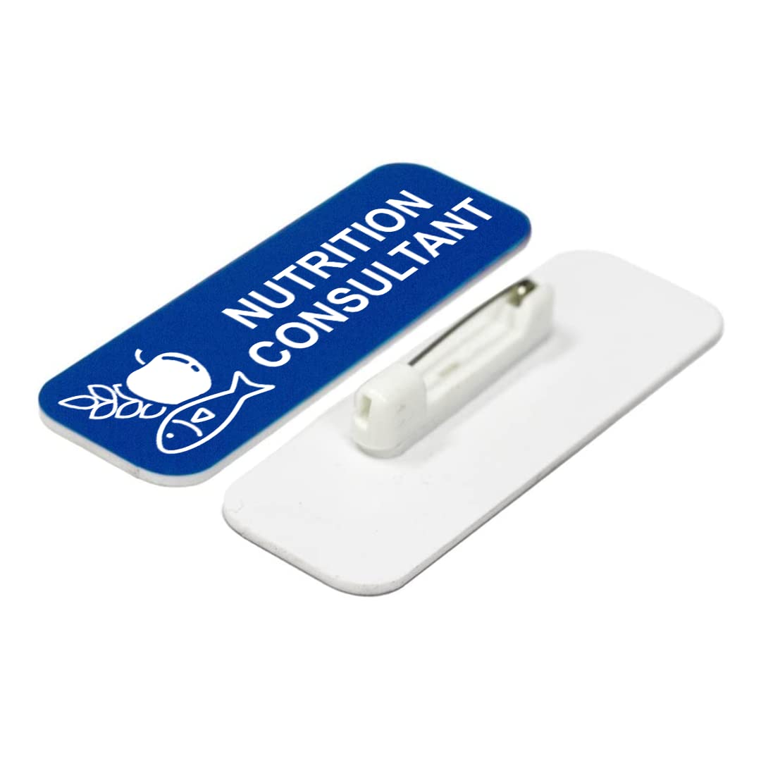 Signs ByLITA Nutrition Consultant 1 x 3" Name Tag/Badge, (3 Pack)
