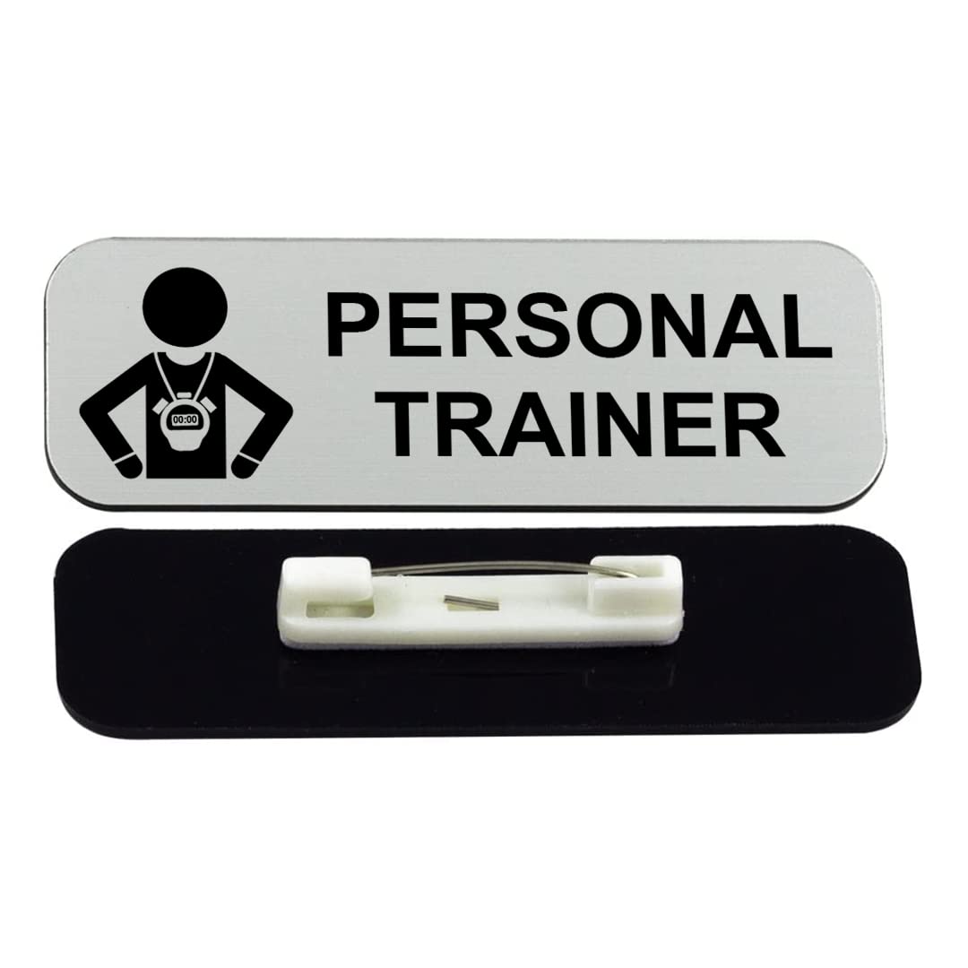 Signs ByLITA Personal Trainer 1 x 3" Name Tag/Badge, (3 Pack)