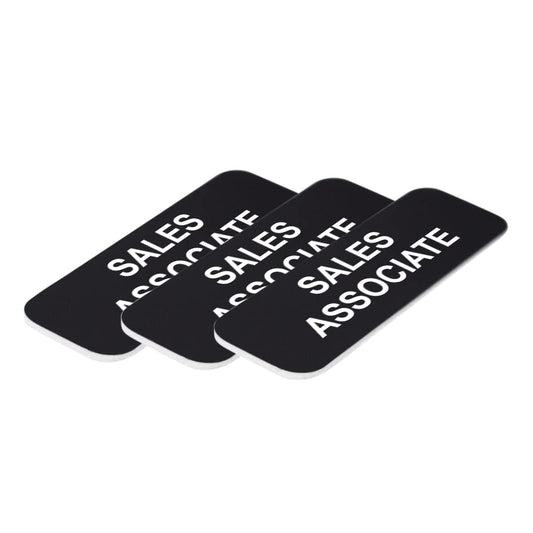 Sales Associate 1 x 3" Name Tag/Badge, (3 Pack)