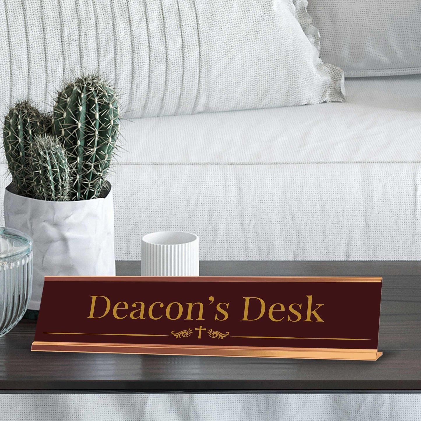 Church Office Staff Role Desk Signs 2 x 10" Plastic Desk Sign