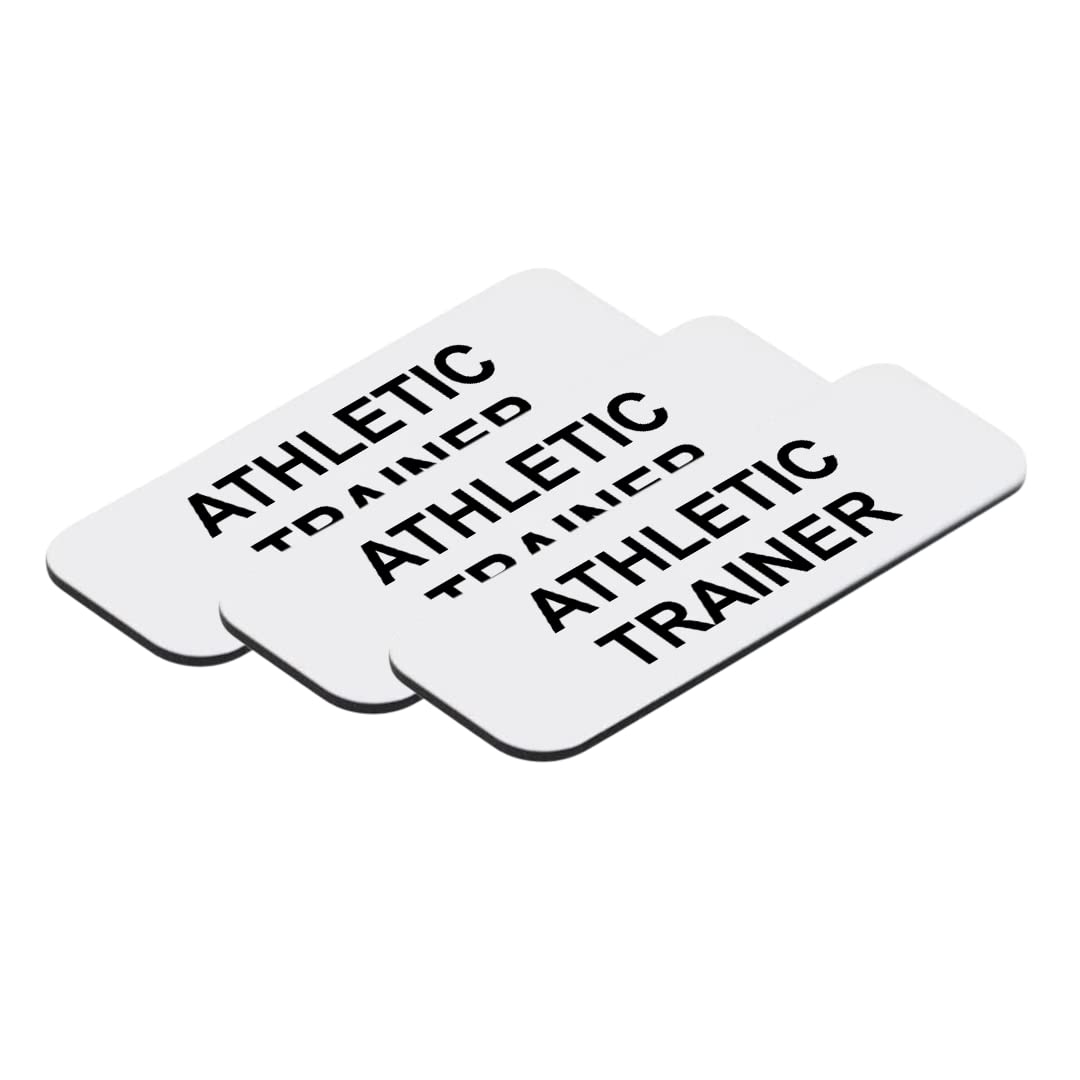 Athletic trainer 1 x 3" Name Tag/Badge, (3 Pack)