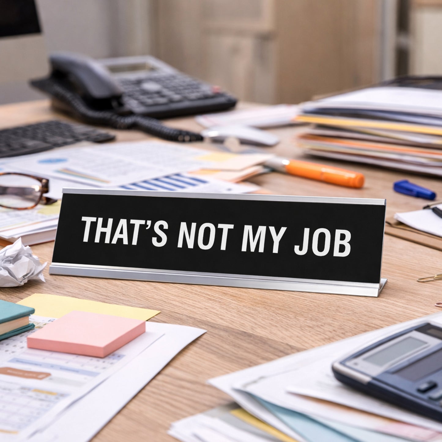 THAT'S NOT MY JOB Novelty Desk Sign (2x8)