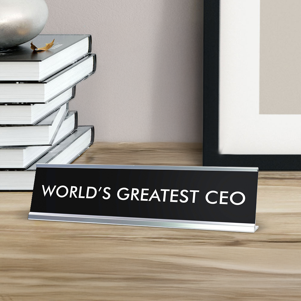 WORLD'S GREATEST CEO Novelty Desk Sign