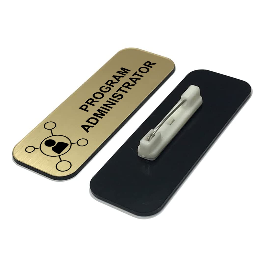 Program Administrator 1 x 3" Name Tag/Badge, (3 Pack)