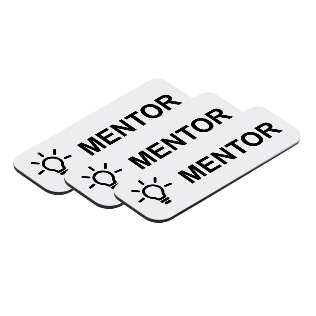 Mentor 1" x 3" Name Tag/Badge, (3 Pack)