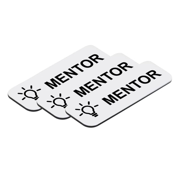 Mentor 1" x 3" Name Tag/Badge, (3 Pack)