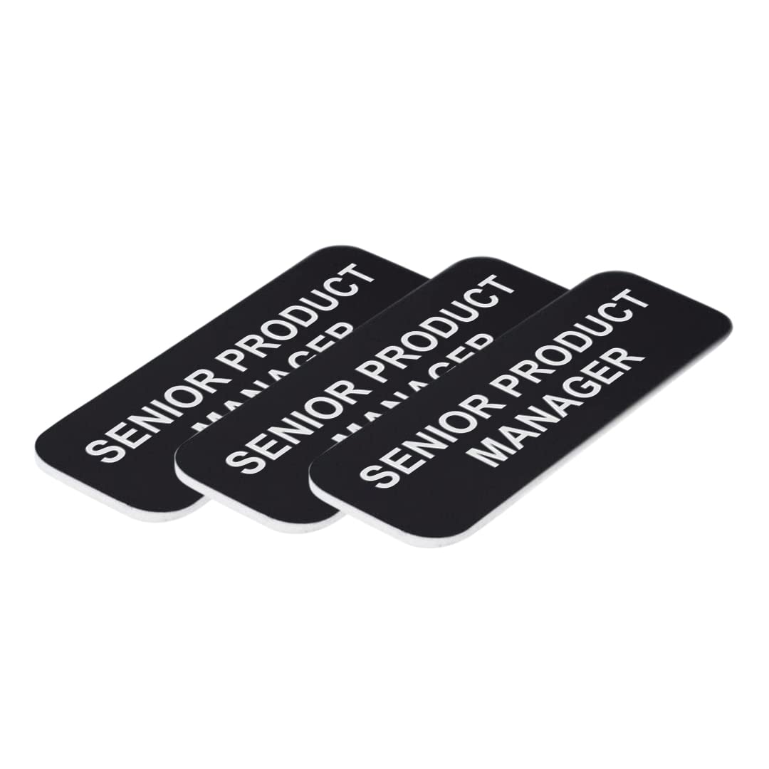 Senior Product Manager 1 x 3" Name Tag/Badge, (3 Pack)