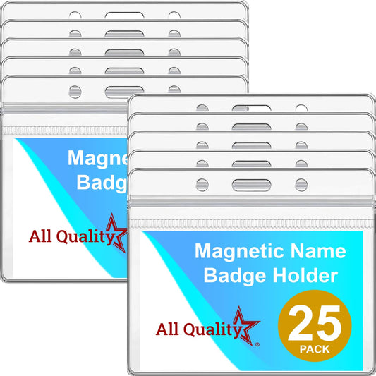ID Badge with Magnet Backing - 25, 50, 100 Pack - Badge Accessory