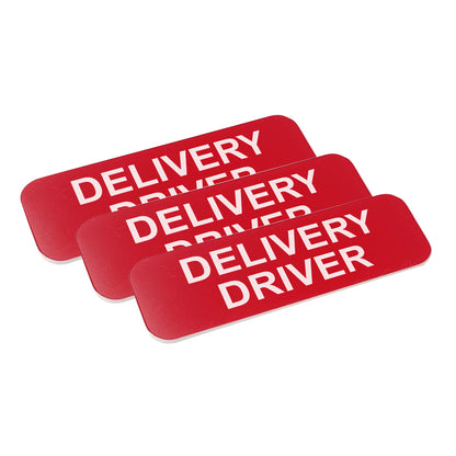 Delivery Driver 1 x 3" Name Tag/Badge, (3 Pack)
