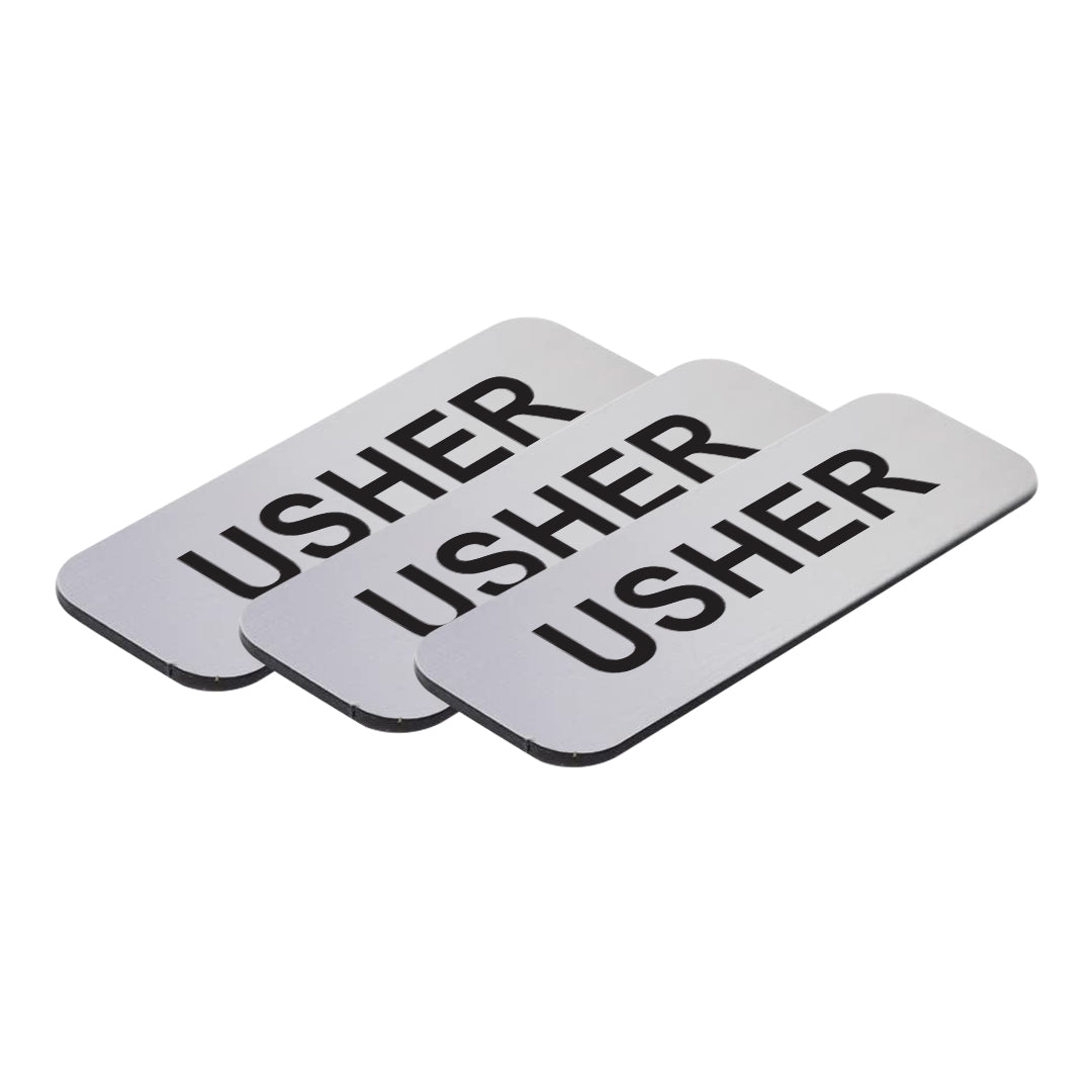 Usher Name Tag - Pack of 3