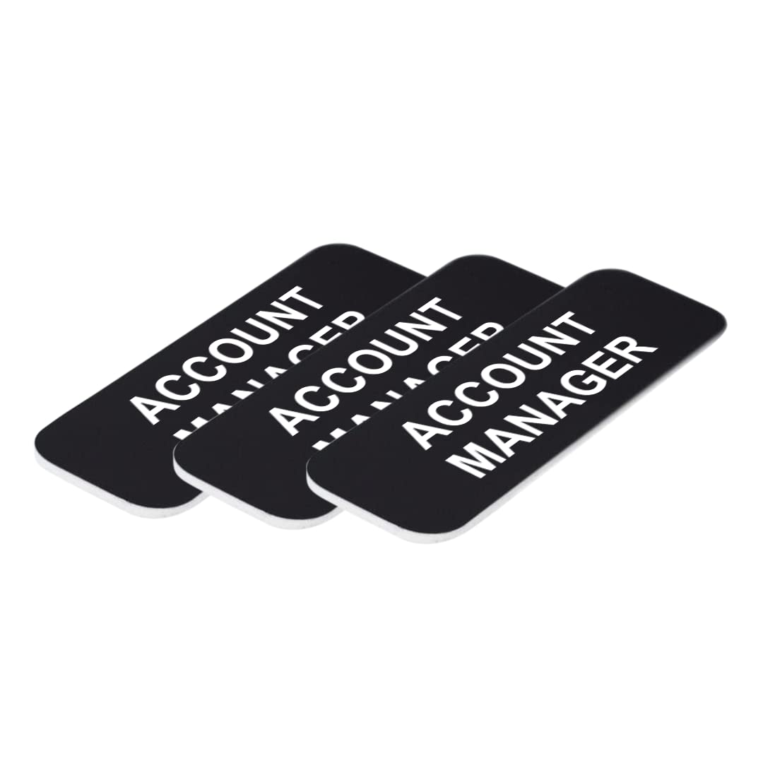 Account Manager 1 x 3" Name Tag/Badge, (3 Pack)