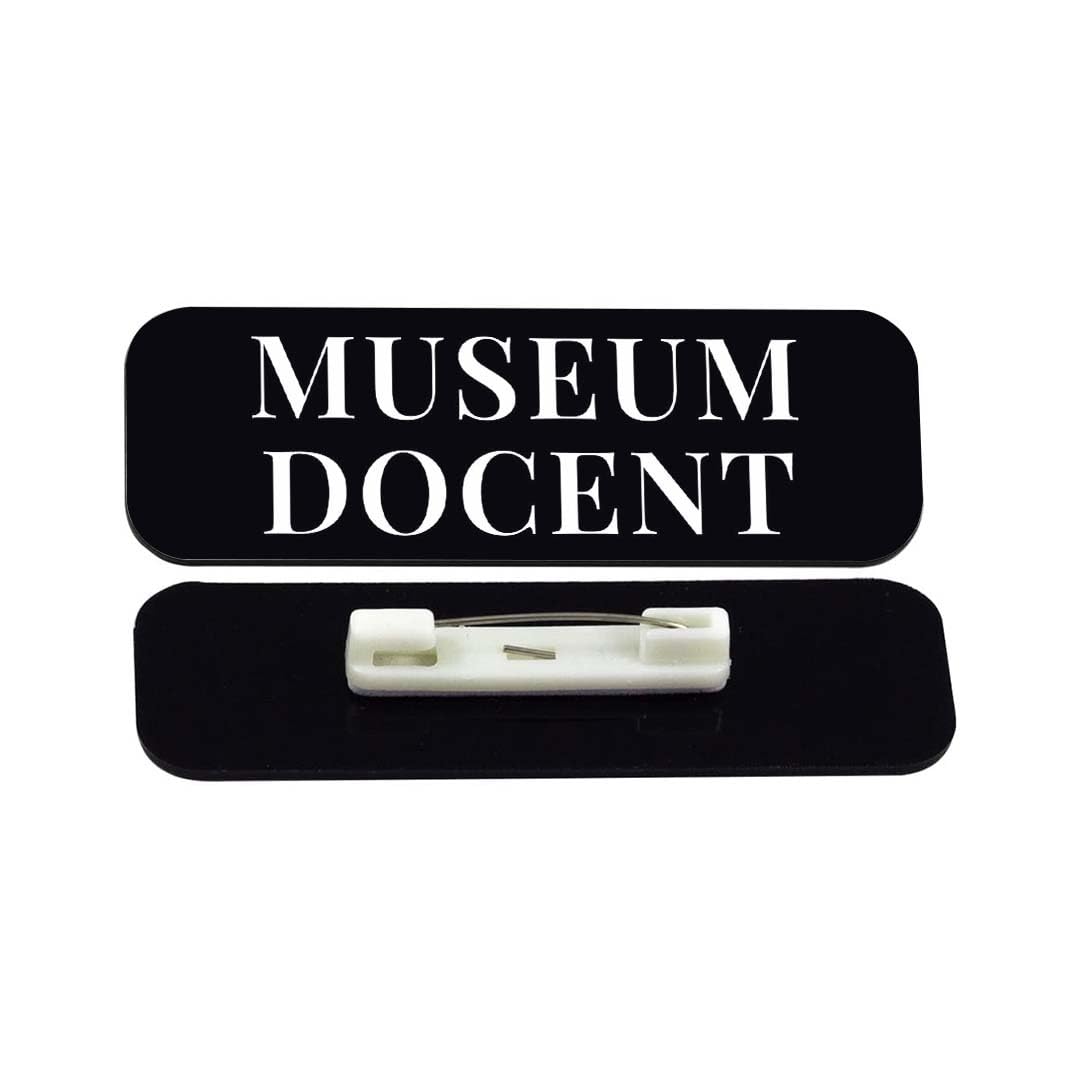 Museum Docent 1 x 3" Rounded Corner Name Badge | Stock Name Badges