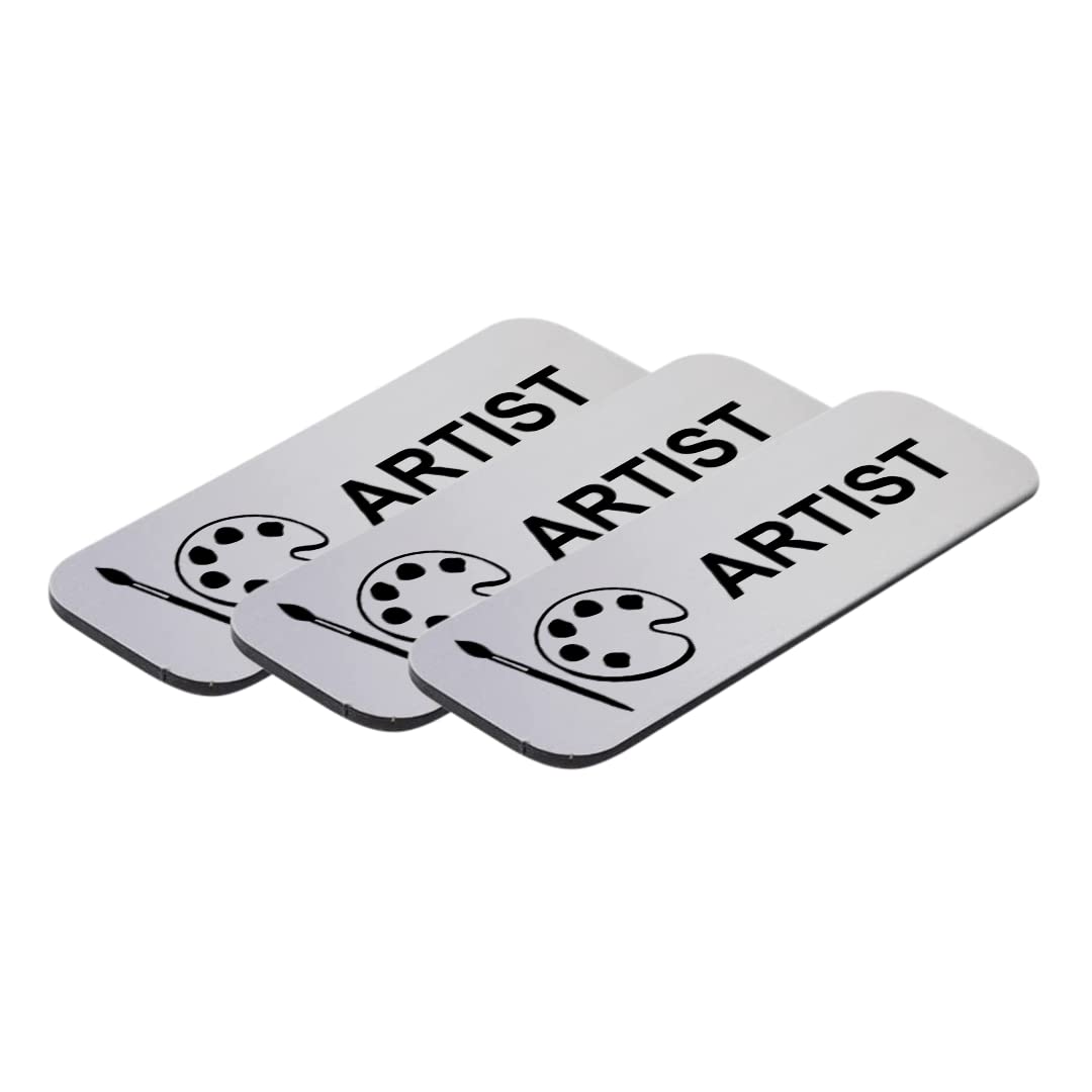 Artist 1" x 3" Name Tag/Badge, (3 Pack)