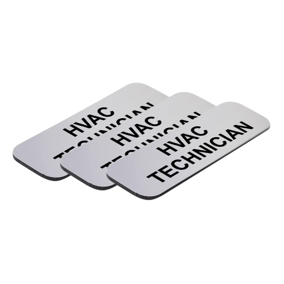 HVAC Technician 1 x 3" Name Tag/Badge, (3 Pack)