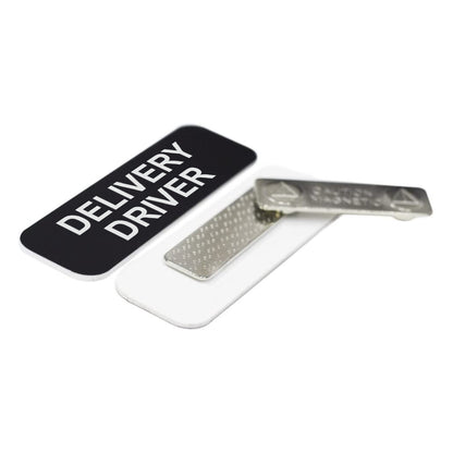 Delivery Driver 1 x 3" Name Tag/Badge, (3 Pack)
