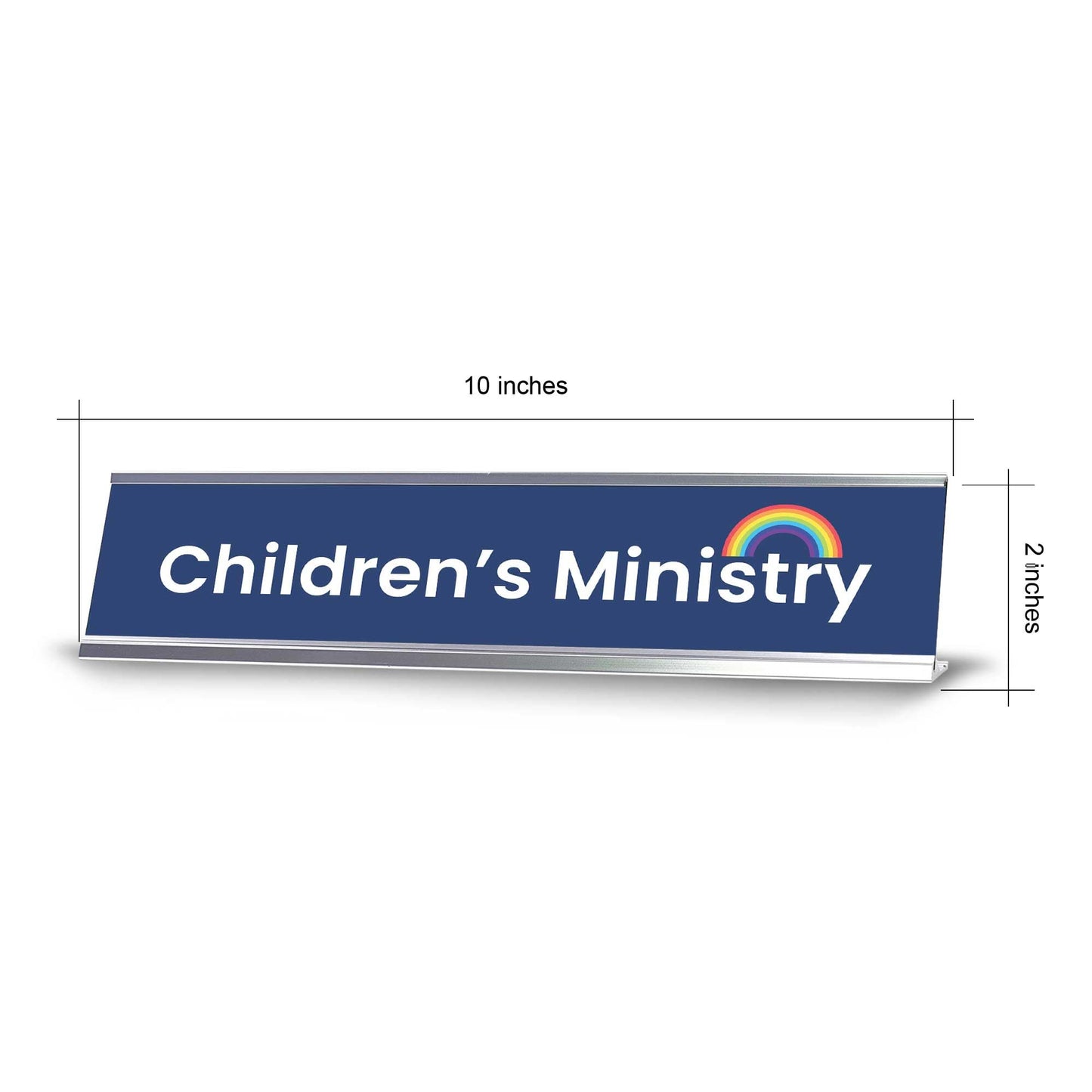 Church Office Staff Role Desk Signs 2 x 10" Plastic Desk Sign