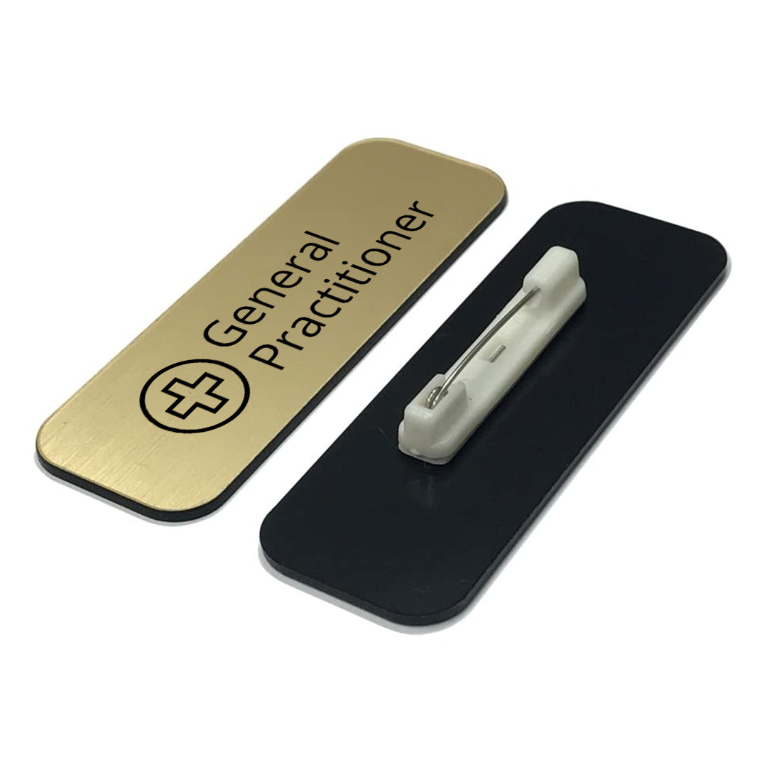 General Practitioner 1 x 3" Rounded Corner Name Badge | Medical Specialism Badges
