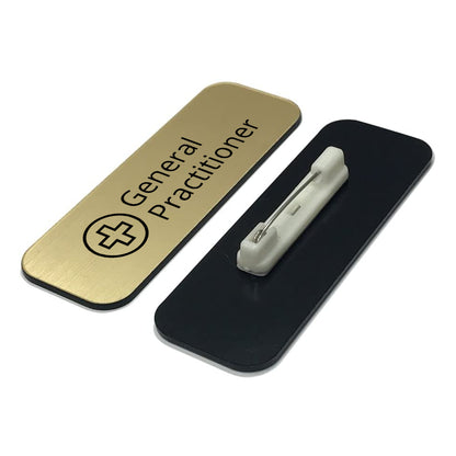General Practitioner 1 x 3" Rounded Corner Name Badge | Medical Specialism Badges