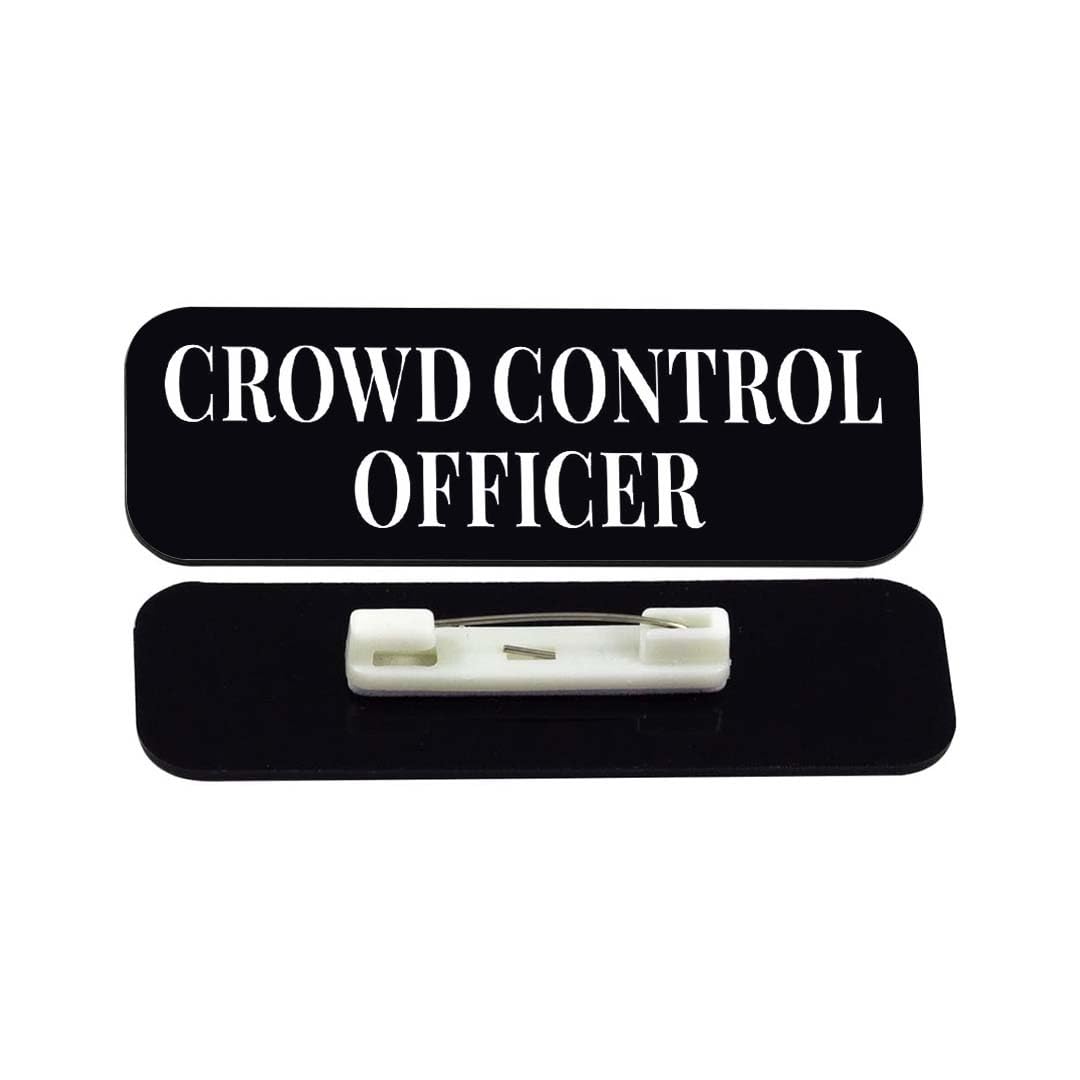 Crowd Control Officer 1 x 3" Rounded Corner Name Badge | Stock Name Badges