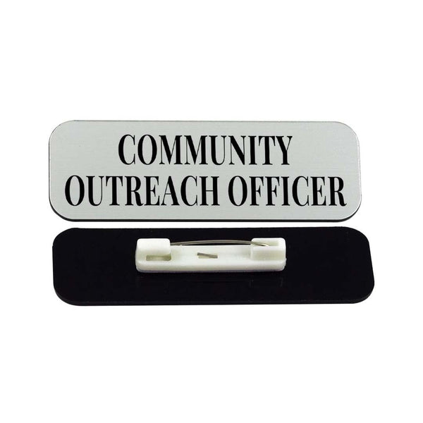 Community Outreach Officer 1 x 3" Rounded Corner Name Badge | Stock Name Badges