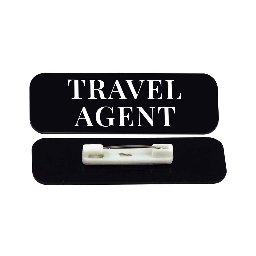 Travel Agent 1 x 3" Rounded Corner Name Badge | Stock Name Badges