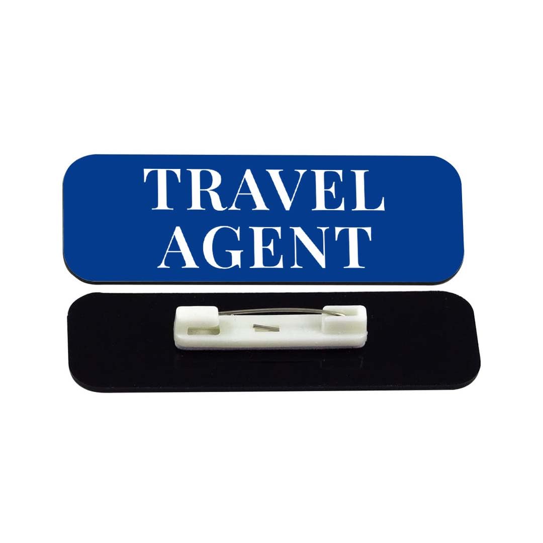Travel Agent 1 x 3" Rounded Corner Name Badge | Stock Name Badges