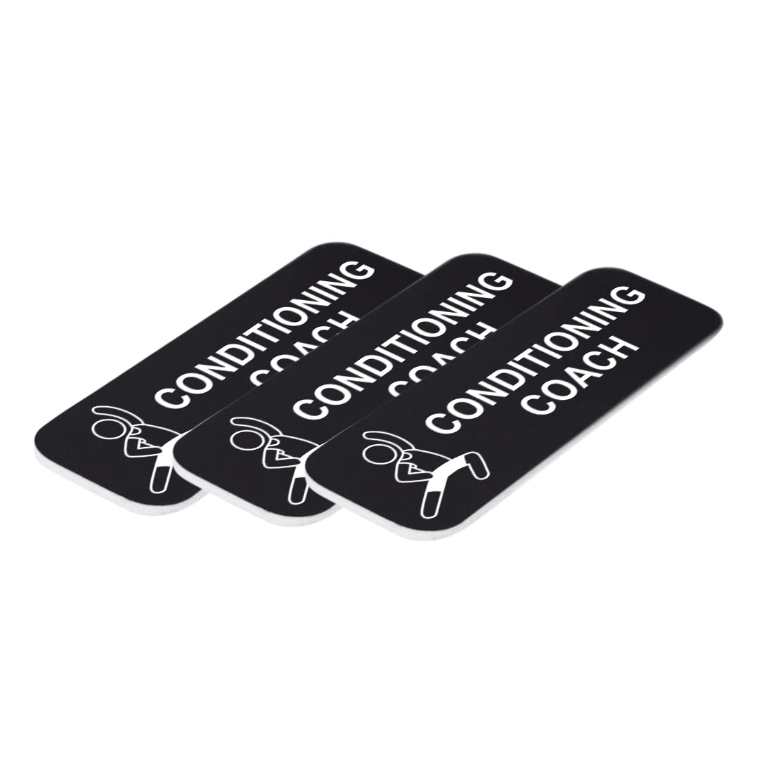 Conditioning Coach 1 x 3" Name Tag/Badge, (3 Pack)