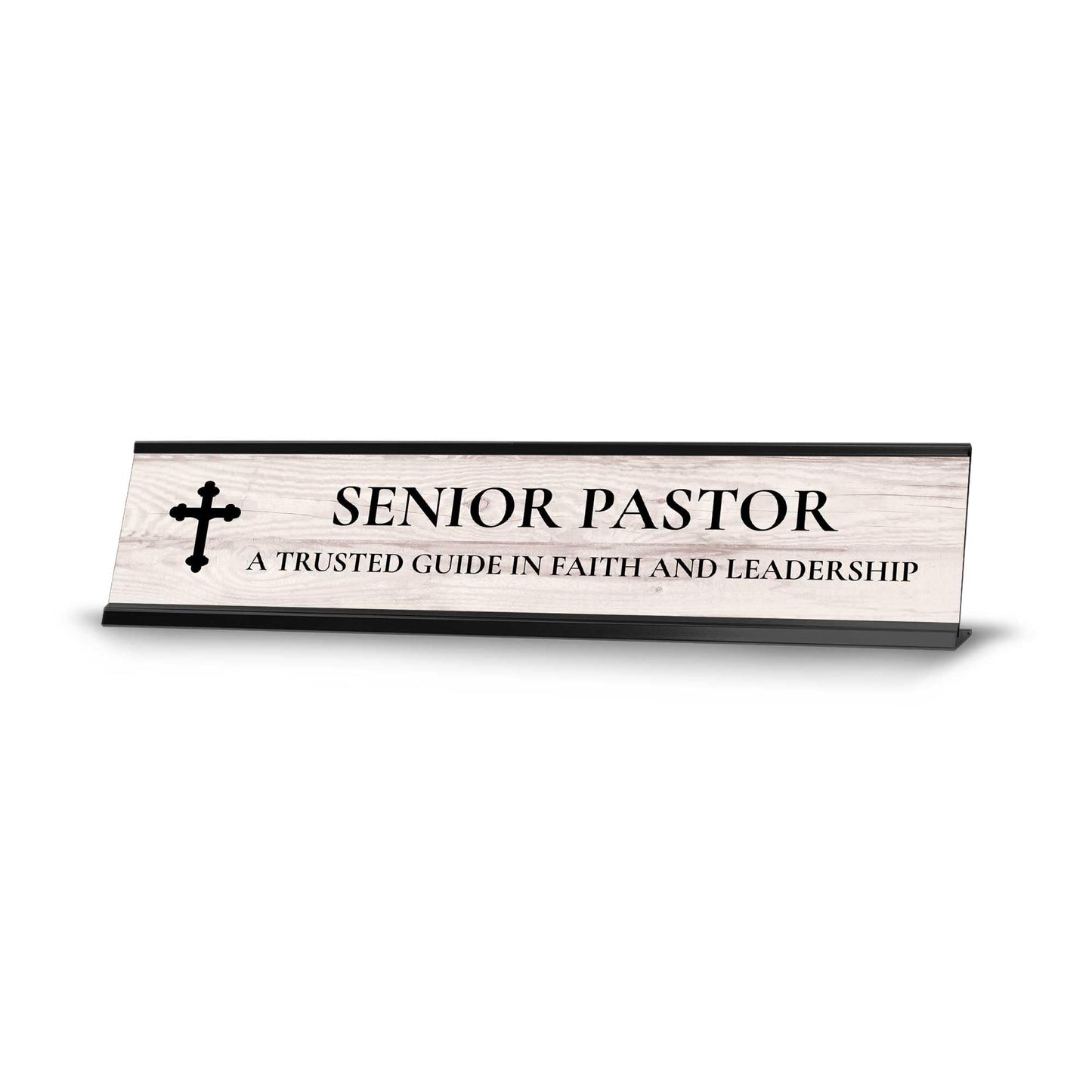 Church Leader Role and Titles 2 x 10" Desk Sign with Aluminium Frame