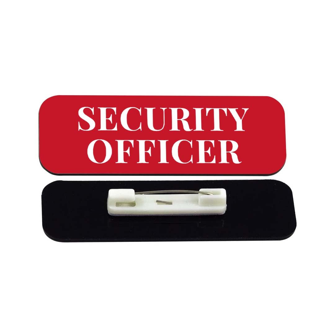 Security Officer 1 x 3" Rounded Corner Name Badge | Stock Name Badges