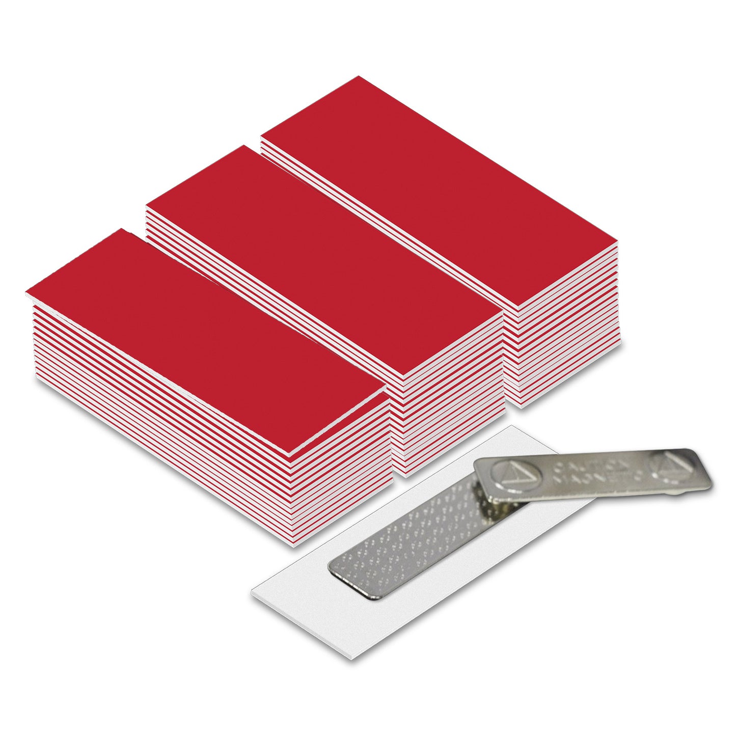 1" x 3" Name Tag Badge Blanks with Magnetic Backing - 50 Pack