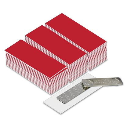 1" x 3" Name Tag Badge Blanks with Magnetic Backing - 50 Pack