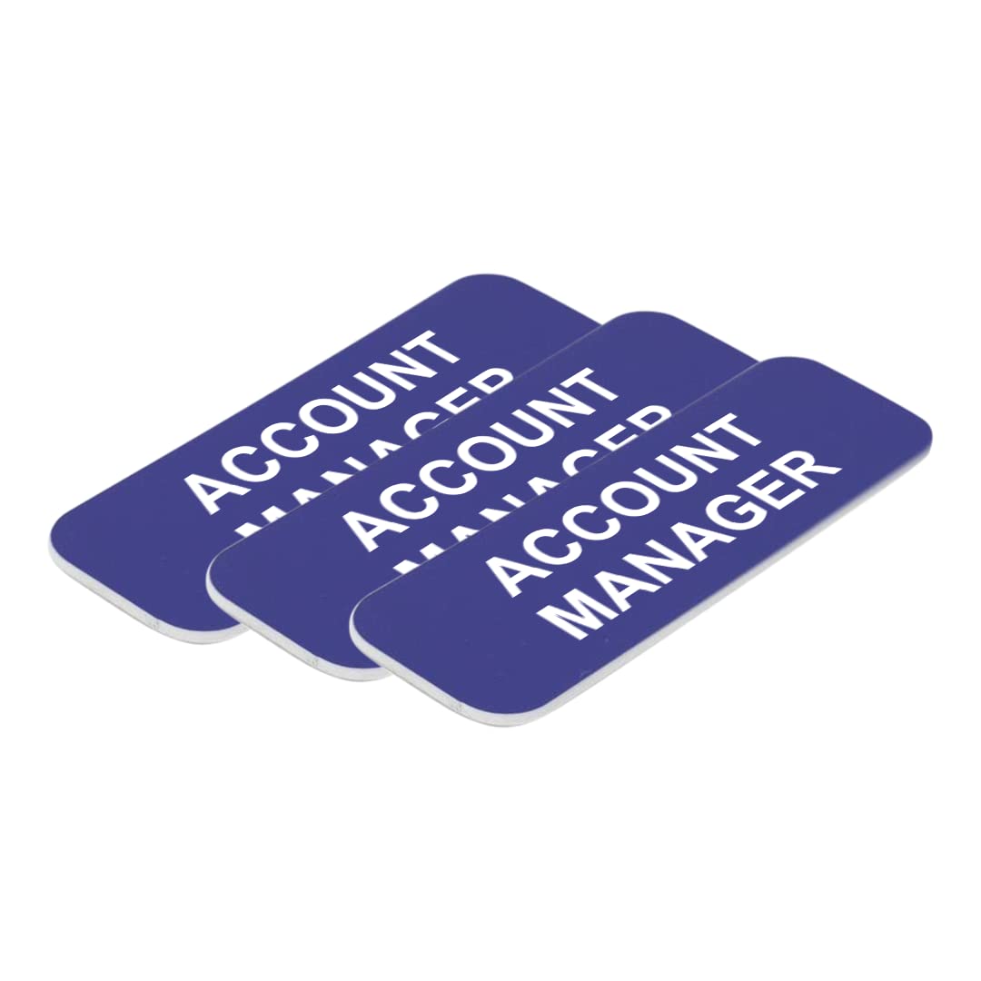 Account Manager 1 x 3" Name Tag/Badge, (3 Pack)