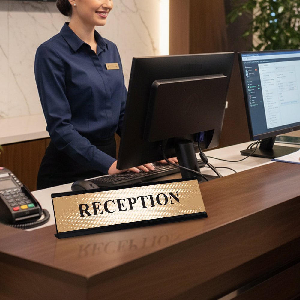 Reception, Designer Series Desk Sign, Novelty Nameplate (2 x 8")