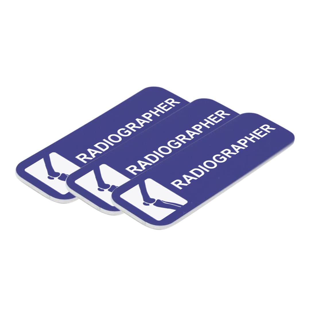 Radiographer 1" x 3" Name Tag/Badge, (3 Pack)