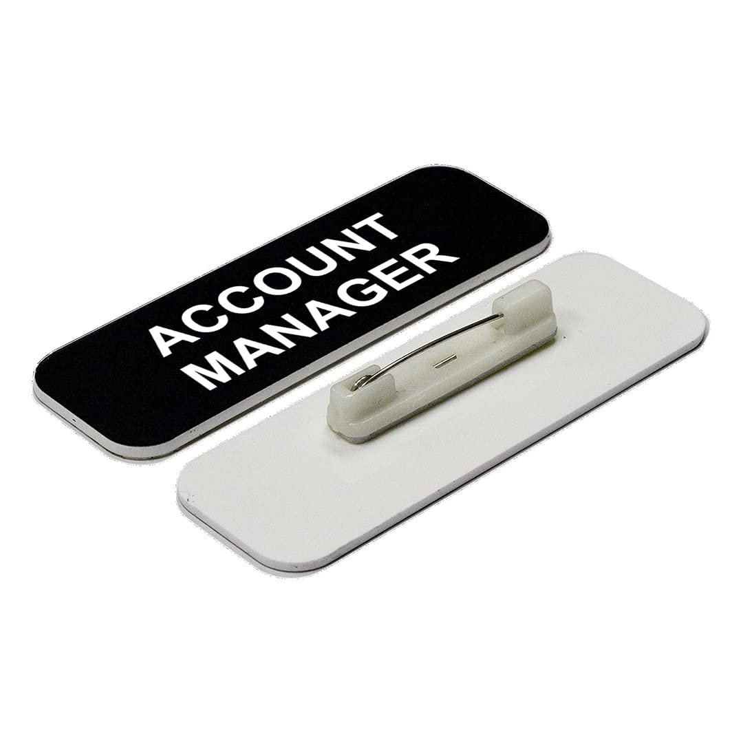 Account Manager 1 x 3" Name Tag/Badge, (3 Pack)